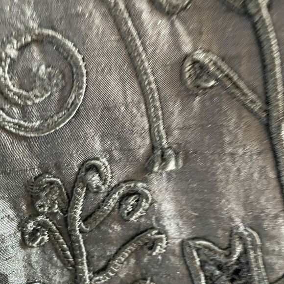 Vintage Sandy Starkman Jacket Large Black Silk Embroidered Beaded Art To Wear - Picture 7 of 14